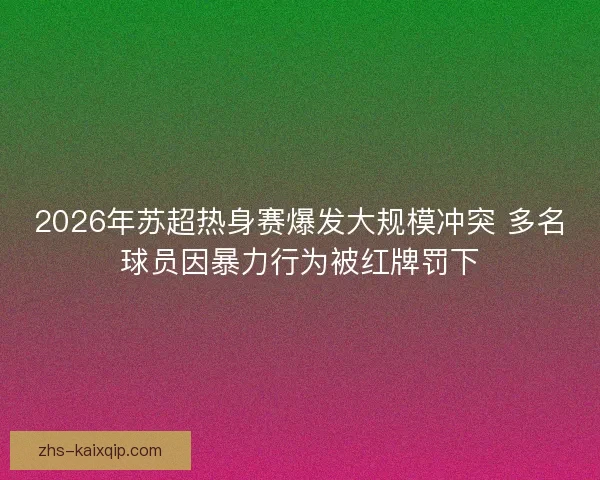 2026年苏超热身赛爆发大规模冲突 多名球员因暴力行为被红牌罚下